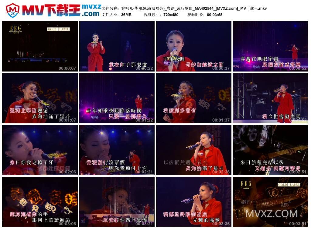 容祖儿-华丽邂逅(演唱会)_粤语_流行歌曲_MA402544